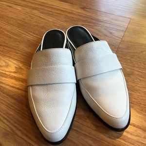 Rebecca Minkoff white loafer slides Size 7